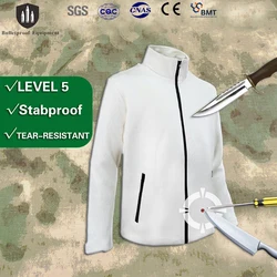 Chaqueta antipuñalada blanca EN388 nivel 5 A5 protección contra cortes