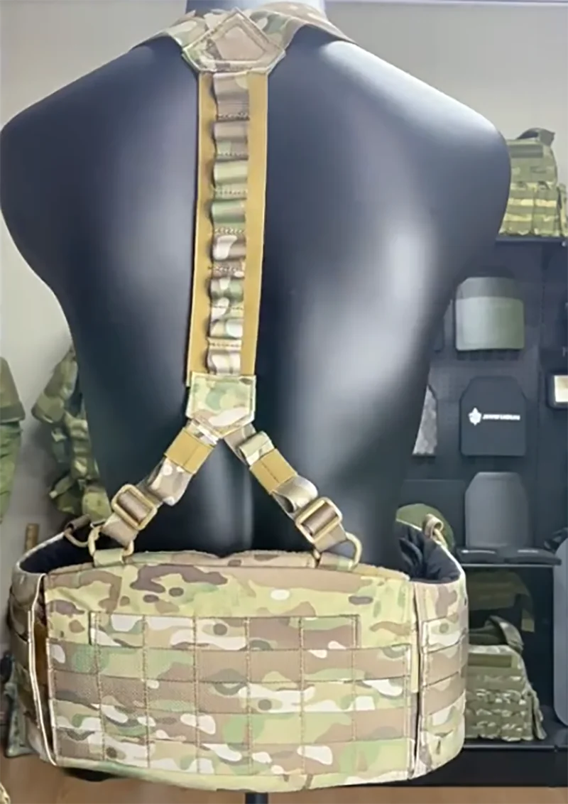 NIJ IIIA Cinturón táctico MOLLE a prueba de balas con correa en Y, nailon 1000D para equipo de supervivencia al aire libre - imagen 2