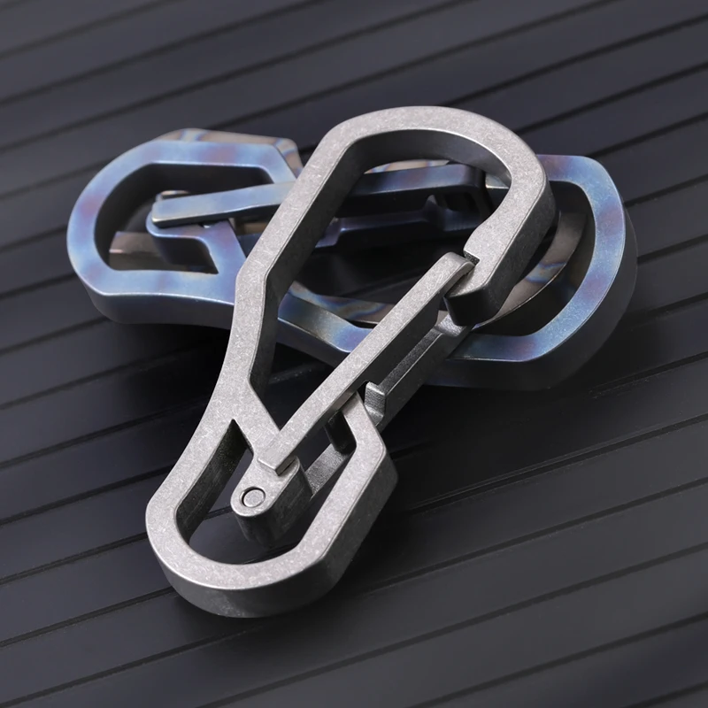 Artesano de titanio para exteriores, Cinturón de sujeción de Metal, herramienta Edc multiusos portátil para montañismo - imagen 3