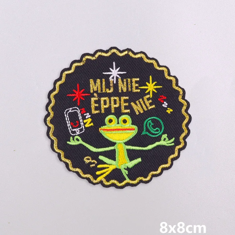 Parches bordados con emblema Oeteldonk/Kruikenstad/Brabant para ropa, parche bordado de rana de Carnaval de Países Bajos, parches para planchar - imagen 5