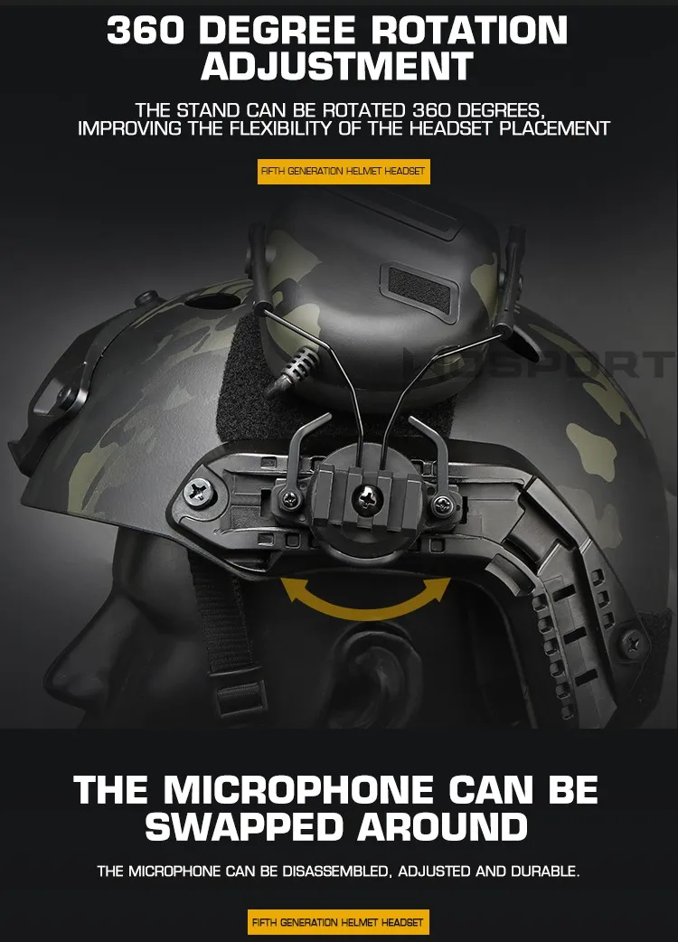 Un casco negro con un micrófono conectado