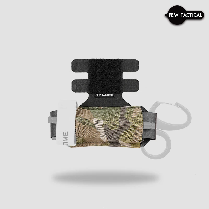 Soporte de torniquete estilo PEW TACTICAL HSP, bolsa elástica para tijeras con placa colgante, bolsa de torniquete