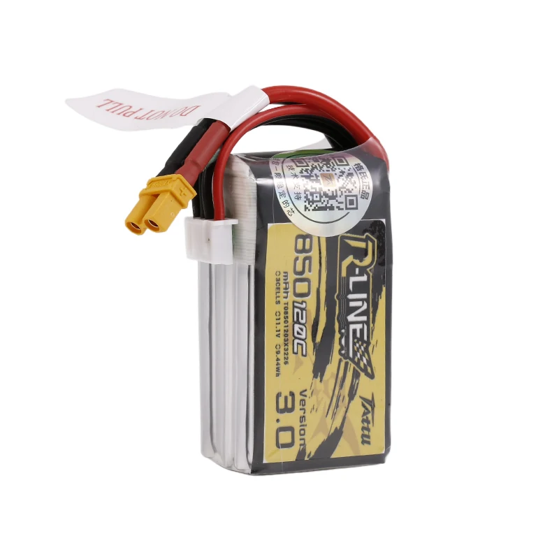 TATTU-R-LINE 3,0 120C 850mAh 11,1 V batería Lipo con enchufe XT30 para RC helicóptero Quadcopter Dron de carreras con visión en primera persona piezas 3S batería - imagen 2