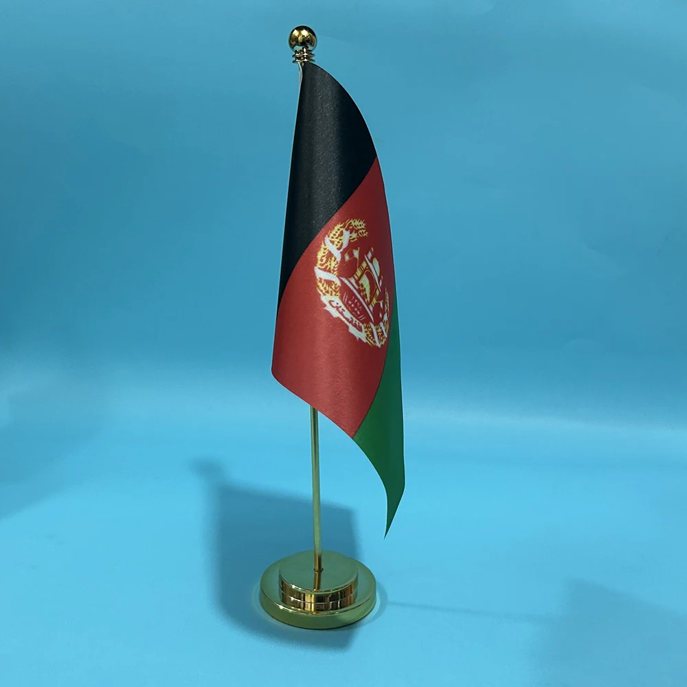 BANDERA DE SKY, bandera de escritorio de oficina, bandera de Afganistán, bandera de mesa de 14x21cm, bandera nacional de Afganistán, adornos de escritorio, banderas - imagen 3