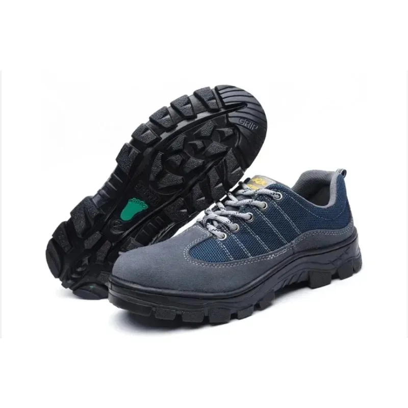 Botas de seguridad para el trabajo para hombre, zapatos de seguridad de tacón bajo antipinchazos con punta de acero, botines resistentes al desgaste para el trabajo - imagen 5
