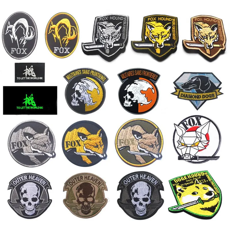 FOXHOUND DOGE HOUND parche, equipo de Metal, insignia de fuerza, Grupo Especial, mochila, chaqueta