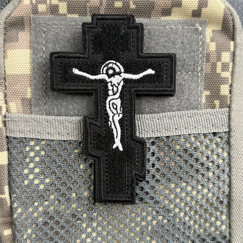Parche táctico de Jesús, insignia de moral militar, gancho bordado y bucle, mochila, ropa, accesorios decorativos, pegatina, brazalete - imagen 4