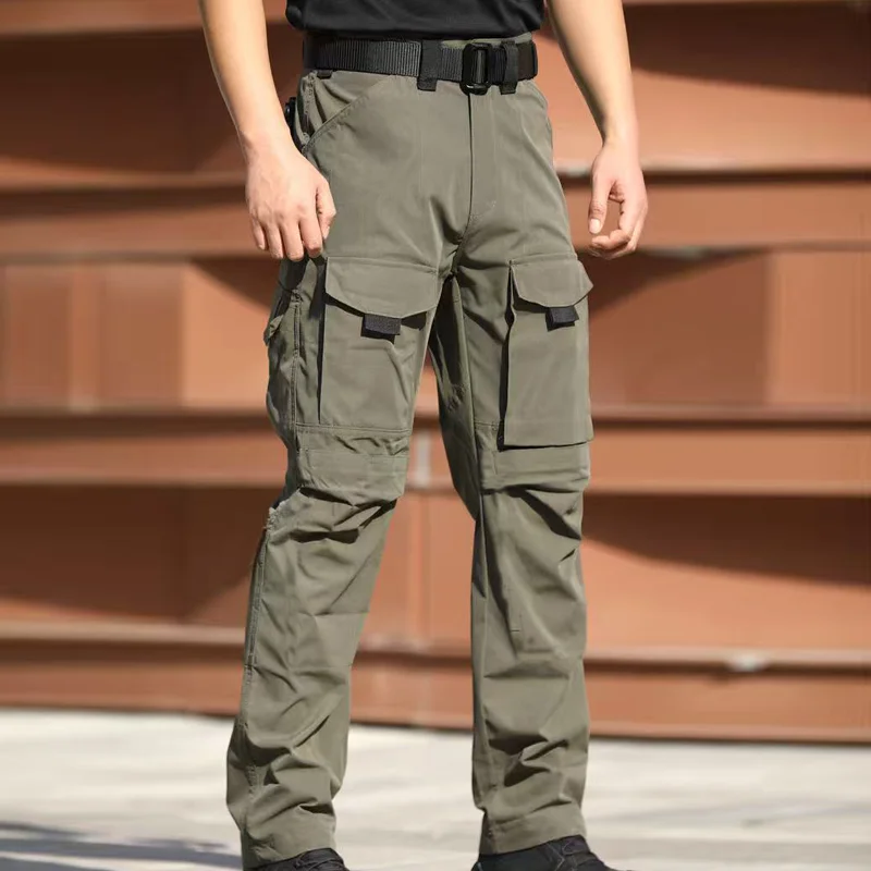 Pantalones tácticos militares hombre para senderismo con bolsillos - imagen 5