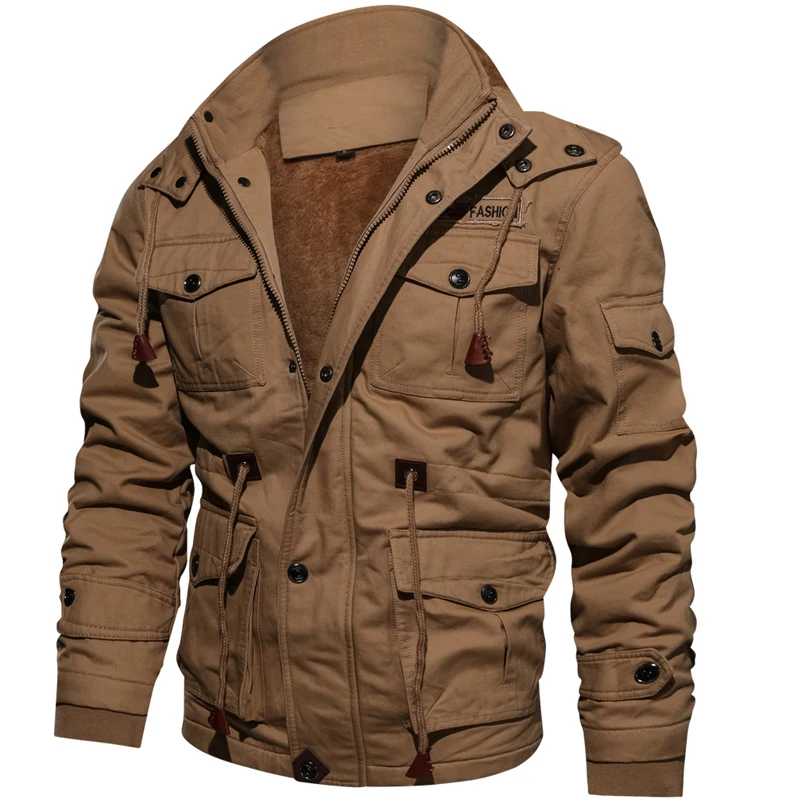 Chaqueta gruesa con capucha para hombre, abrigo táctico militar, cortavientos para exteriores, envío directo, M-4XL - imagen 4