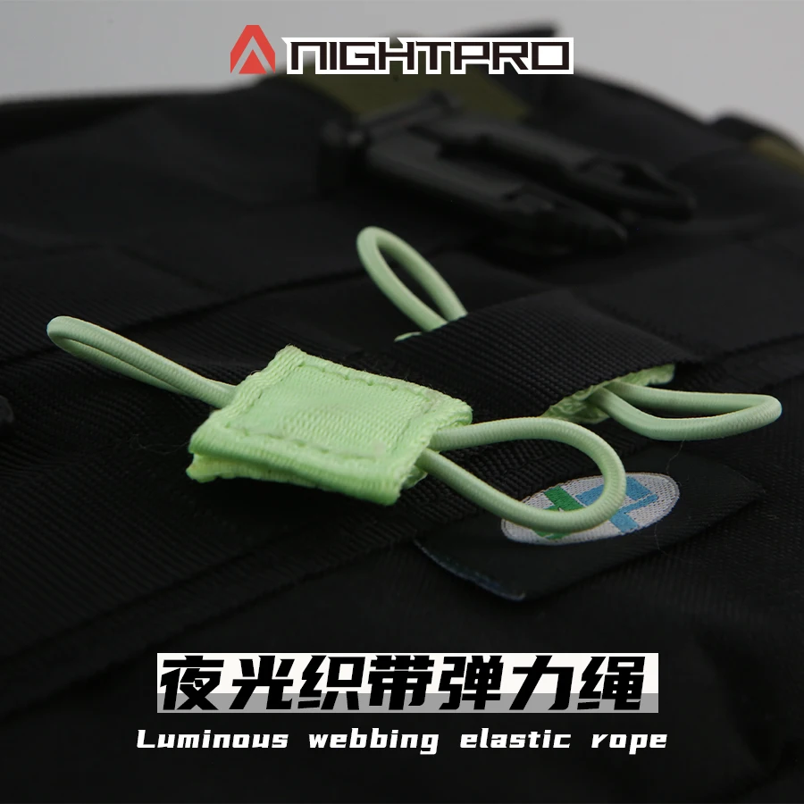 Accesorios de chaleco de correas elásticas que brillan en la oscuridad hebilla de correa táctica hebilla de encuadernación de antena fija - imagen 4