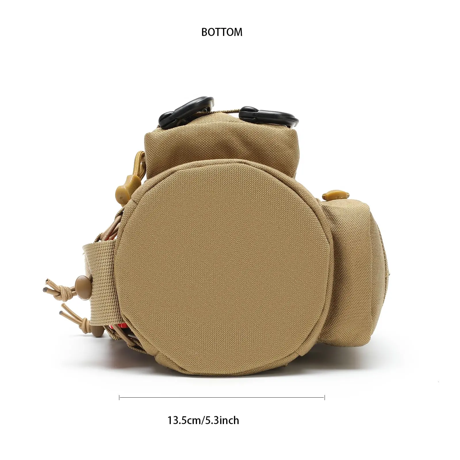 Bolsa portabotellas de nailon para deportes al aire libre, soporte multifuncional para botellas de agua de gran capacidad para senderismo, ciclismo y pesca - imagen 5