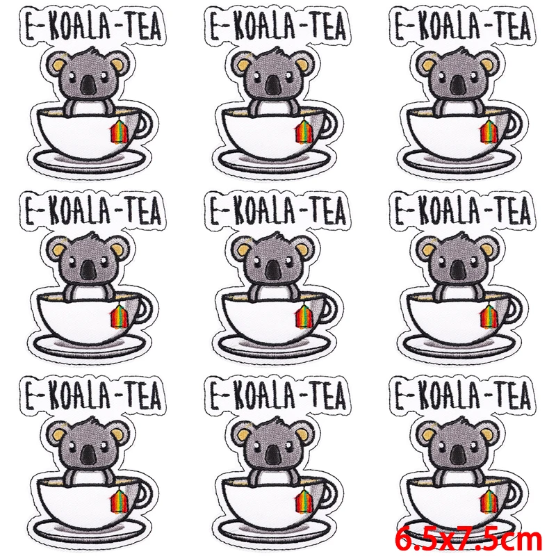 10 unids/lote parche de animales de dibujos animados parches para planchar para ropa parches bordados de rana/gato en ropa costura/pegatinas de parche fibles - imagen 4