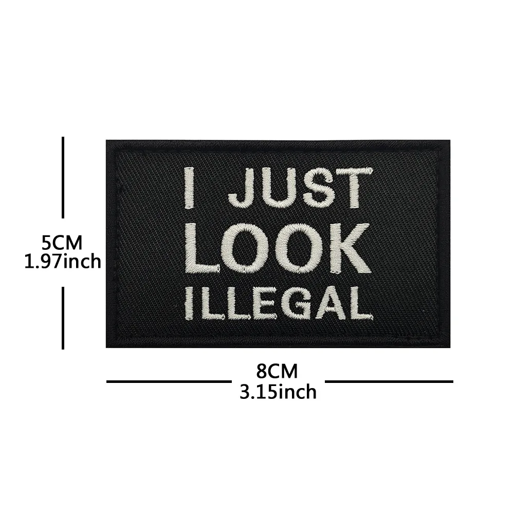 Parche con insignia de moral de Living The Dream, brazalete táctico militar "i Have Neither", gancho y bucle bordados para pegatinas de ropa - imagen 4