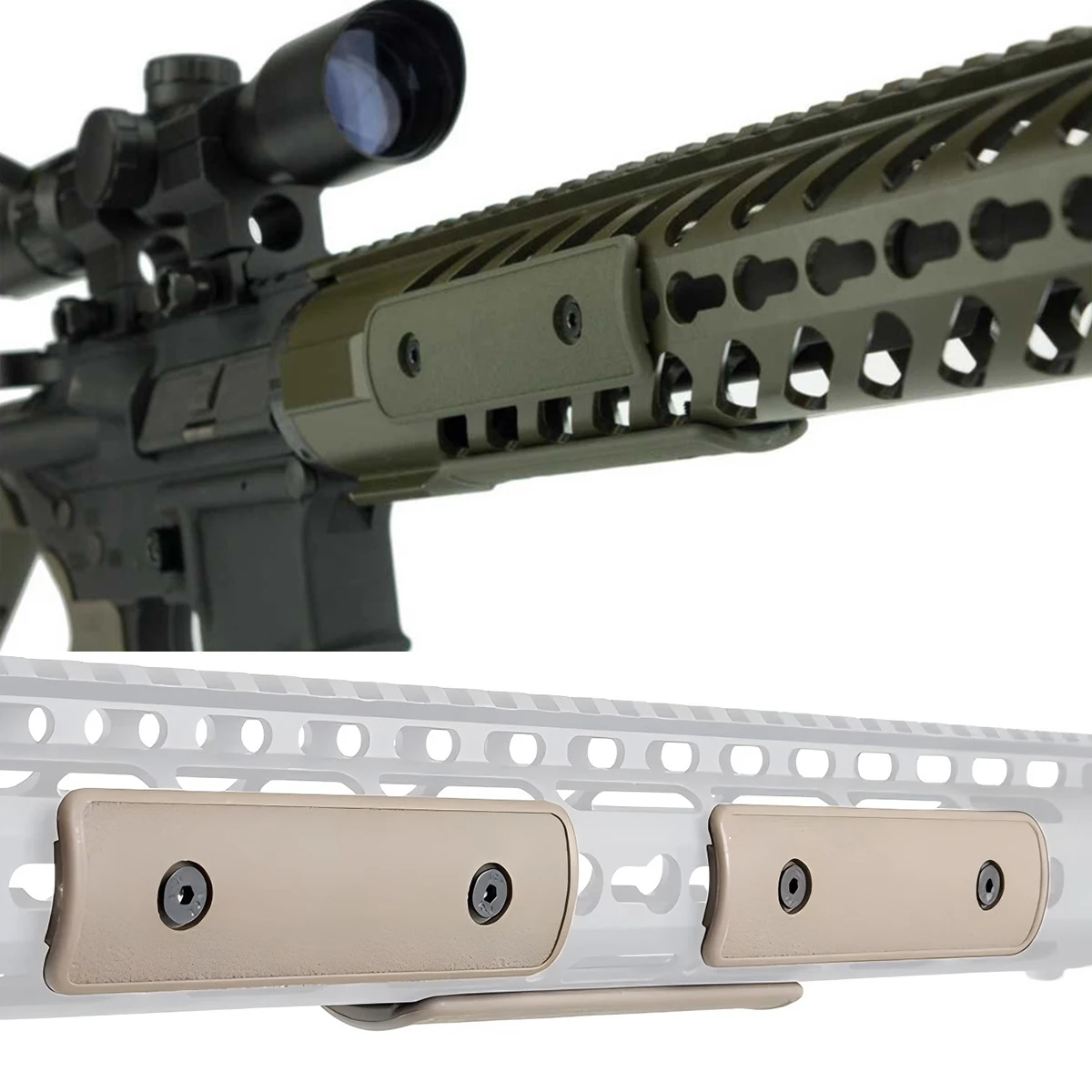 Kit cubiertas KeyMod M-LOK nailon – Protectores guardamanos para AR15