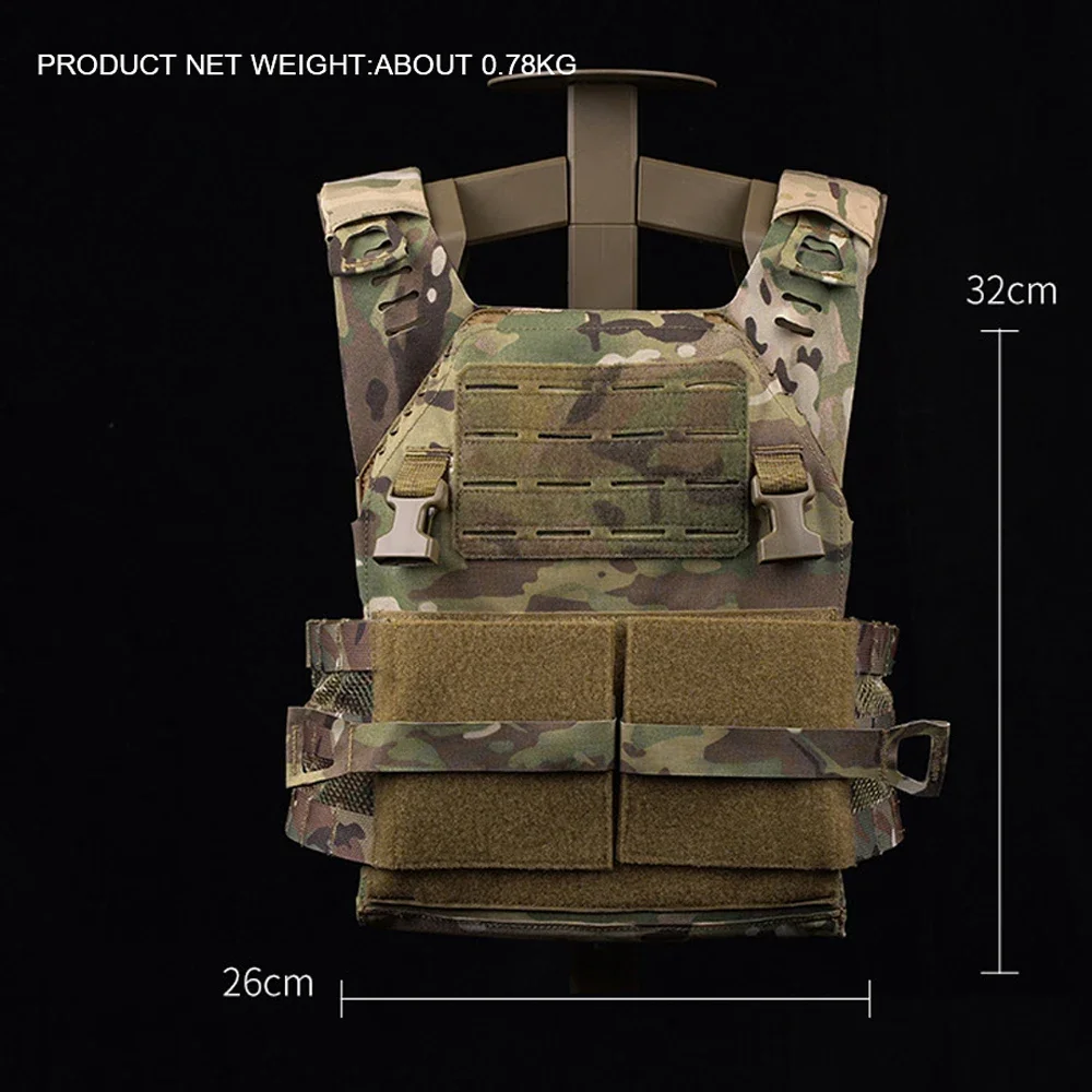 Chaleco portador de placa táctica, chaleco de caza Attacker de liberación rápida MOLLE, equipo de juego de guerra CS para tiro Airsoft al aire libre - imagen 3