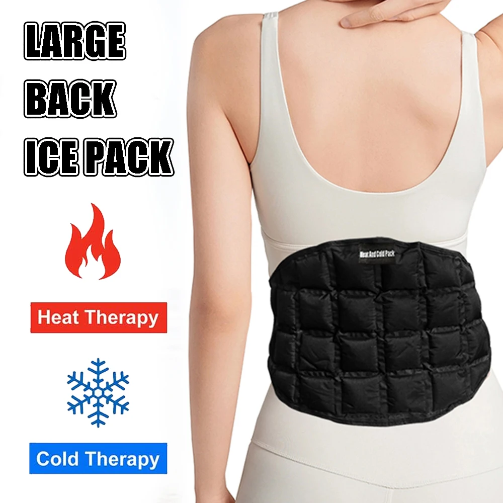 Envolturas de hielo lumbar, diseño de rejilla múltiple, envolturas de enfriamiento para el cuello, compresa fría para lesiones, paquete de calor reutilizable para recuperación de cirugía