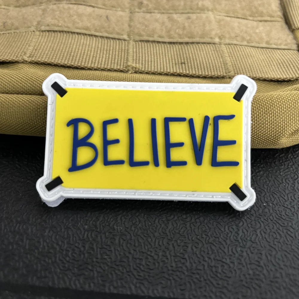 Believe parche de PVC para entrenador de fútbol, parche táctico con logotipo de fútbol AFC, adhesivo de mochila con insignia de moral - imagen 4