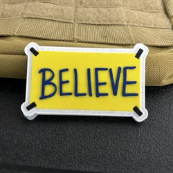 Believe parche adhesivo PVC táctico fútbol AFC – Insignia para mochila
