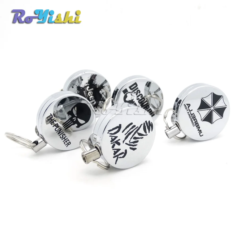 Cable de Metal extensible de retroceso, llavero de 60cm, Clip de anillo, retracción, 1 ud. - imagen 2