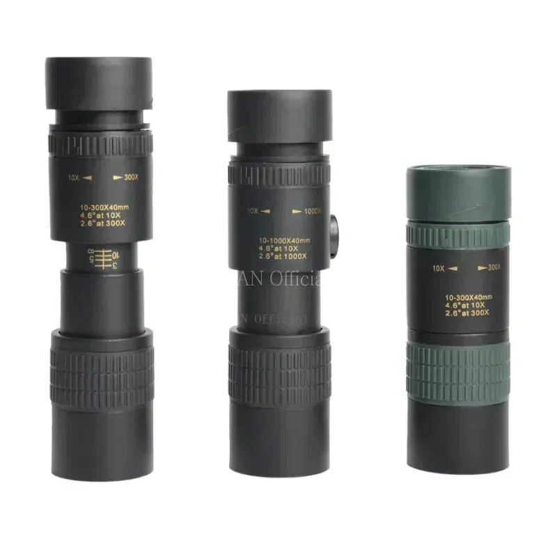 Telescopio Monocular profesional de largo alcance para caza y acampada, binoculares potentes portátiles HD 4K con Zoom 10-300x40, BAK4-Prisms - imagen 5