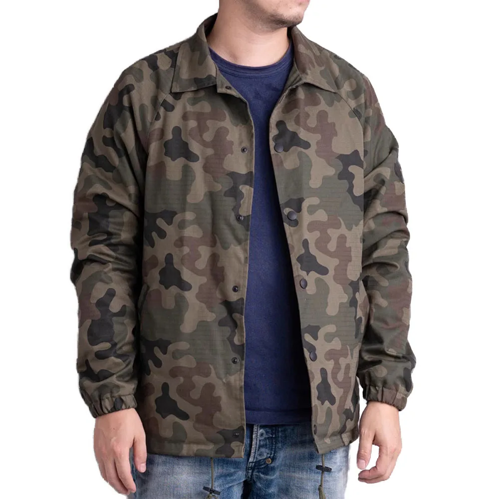 Chaqueta de camuflaje vintage para hombre, chaqueta retro antiinfrarrojos con ribete de camuflaje para entrenamiento deportivo informal - imagen 5