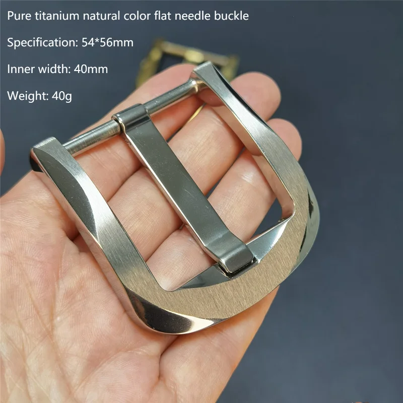 Hebilla de cinturón de titanio puro para hombre, hebilla de aguja, accesorios para cuero cabelludo, hebilla de cinturón de titanio sin óxido - imagen 3