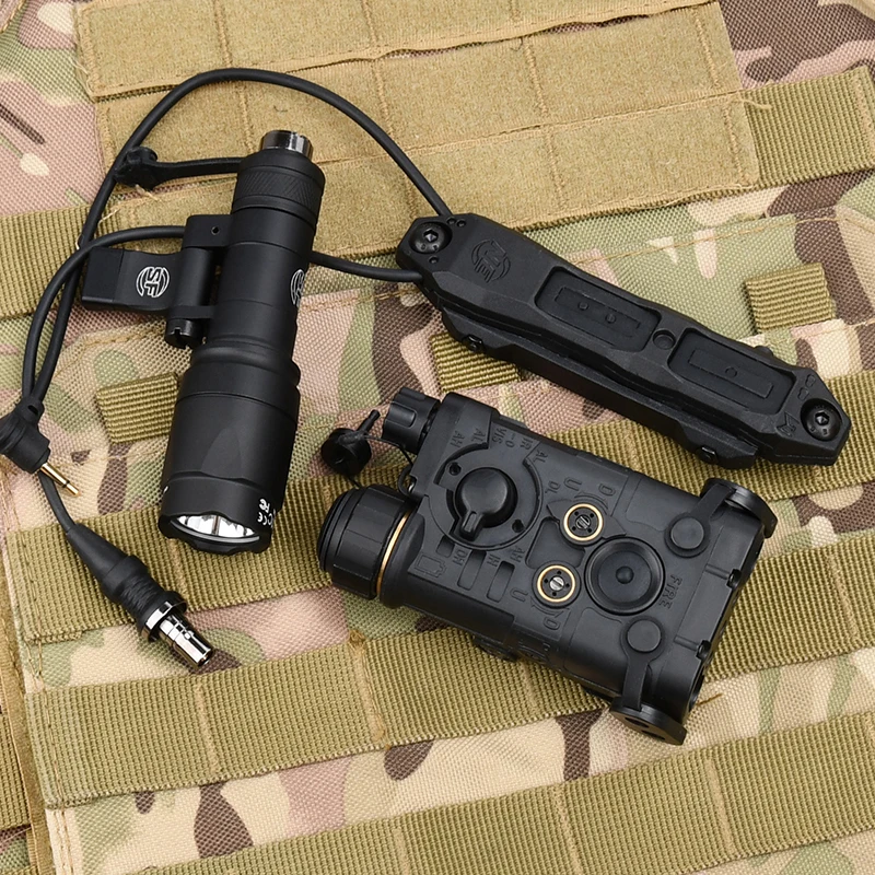 WADSN-indicador táctico NGAL rojo, verde y azul, luz de explorador de caza Surefir M340A M640C con interruptor de Control Dual AXON compatible con riel de 20MM - imagen 5