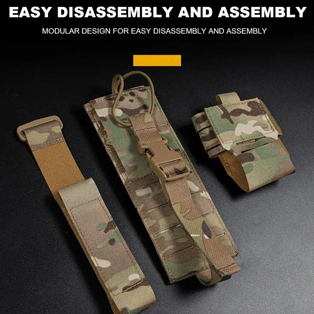 Bolsa táctica Universal para Radio Molle PRC-152/163, bolsa con soporte para Radio, bolsa para Walkie Talkie, chaleco de caza al aire libre, equipo - imagen 4