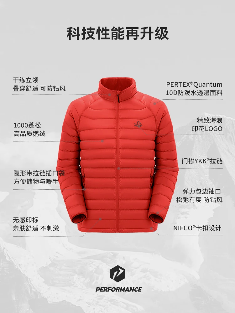 Pelliot 2025 chaquetas de hombre cortavientos impermeables 98% chaquetas de plumón blancas Casual abrigo de invierno portátil Parkas cálidas - imagen 5