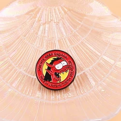 Pin esmalte diablo Miente y roba engaña – broche para mochila