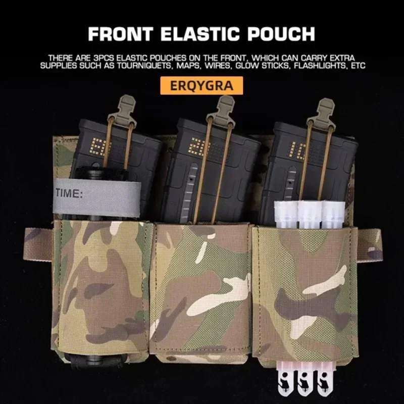 ERQYGRA-bolsa táctica para Rifle Triple, riñonera multiusos para revistas, sistema Molle, accesorios de Paintball, caza, tiro, juego de guerra - imagen 3