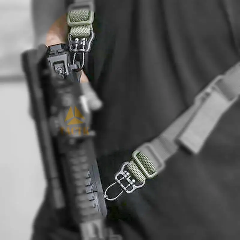 Cable táctico de acero en forma de U, hebilla de correa multiusos de un solo y doble punto, correa de cámara, hebilla de repuesto de liberación rápida - imagen 5