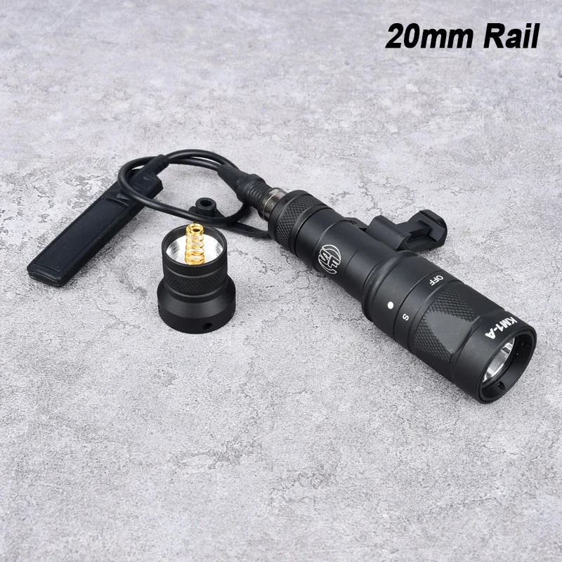 WADSN Tactical Airsoft Surefir M340 M640 linterna ajuste 20mm Picatinny Rail MLOK KEYMOD arma de caza de montaje de luz Rifle - imagen 3