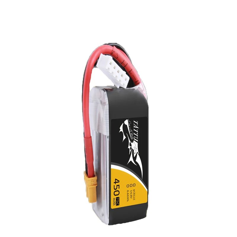 TATTU-batería Lipo 75C de 450mAh y 14,8 V con XT30 para helicóptero RC, cuadricóptero, piezas de Dron de carreras, batería recargable de 4S - imagen 3