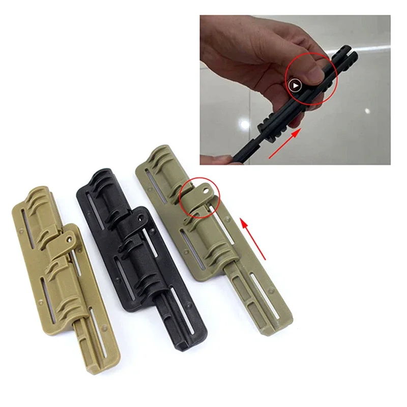 Chaleco de caza, hebilla de liberación rápida, deslizador, módulo de tira MOLLE, tira de eliminación de plástico, herramienta EDC de repuesto, Clip conector de bisagra - imagen 4