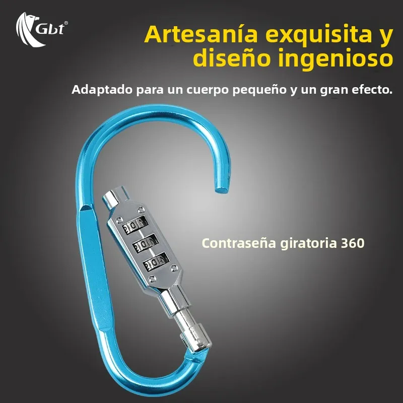 Cerradura de combinación antirrobo para equipaje con hebilla segura - imagen 4