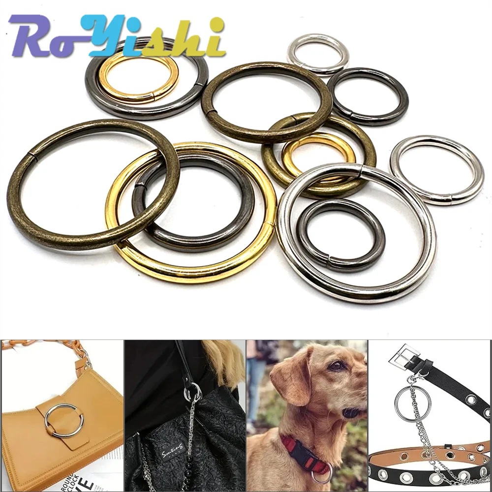 Hebillas de anillo redondo circulares de Metal para correa de bolso, cierre de Collar de perro, correas, ganchos para cinturón, llavero, bucles, accesorios de Hardware para bolso, 10 Uds. - imagen 5
