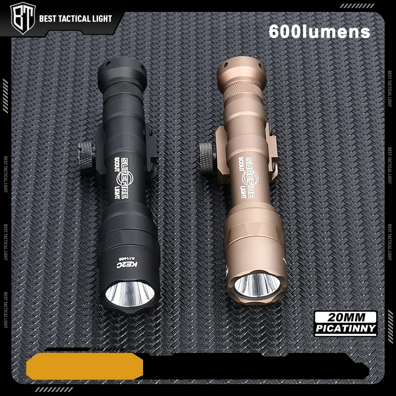 WADSN Surefir-linterna táctica M300A M600U, luz blanca de 400/600 lúmenes, apta para riel de 20mm, accesorios para armas de caza, Airsoft - imagen 2