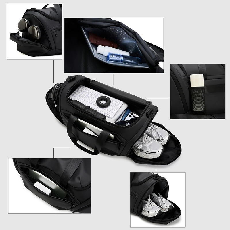 Bolsa táctica viaje fin semana con compartimento seco y húmedo - imagen 4