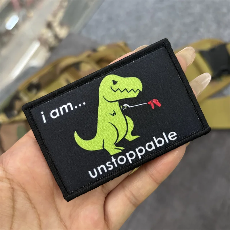 Parche impreso "I Am Unstoppable", insignias de moral táctica, parches militares con gancho, pegatinas para mochila y ropa - imagen 2