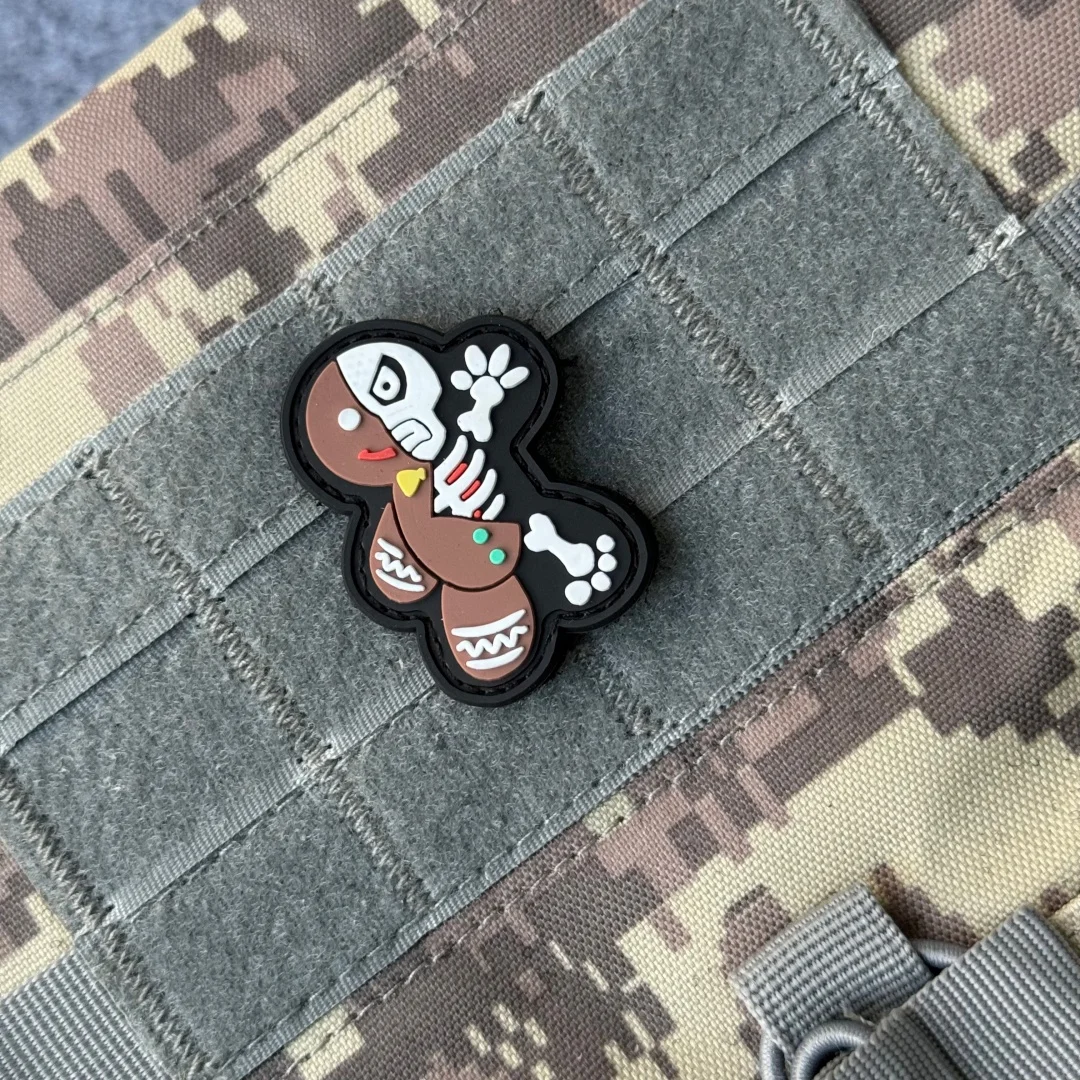 MaxpeditionGingerbread no brilla parche moral táctica ejército militar mochila pegatina PVC gancho bucle parches para ropa