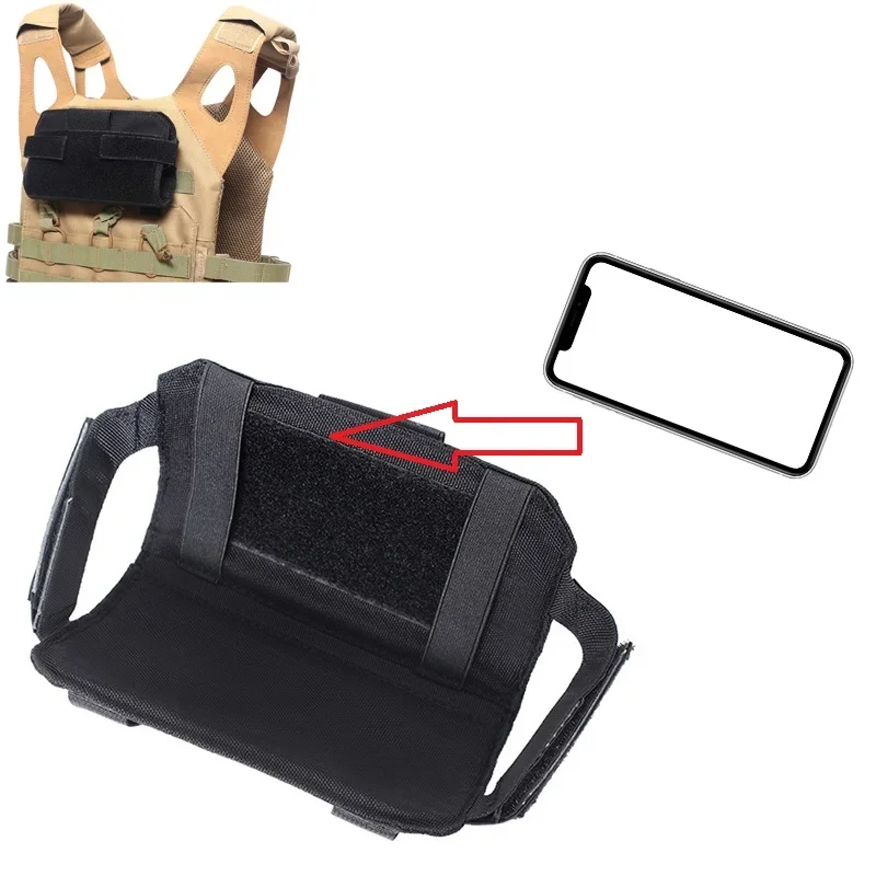 Bolsa táctica para teléfono de administrador, chaleco de caza MOLLE, Panel frontal, soporte para mapa, bolsa de transporte, utilidad, tablero de navegación para teléfono al aire libre