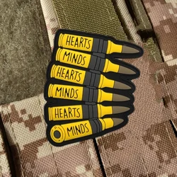 HEARTS MINDS Parche táctico PVC - Insignia moral militar para ropa