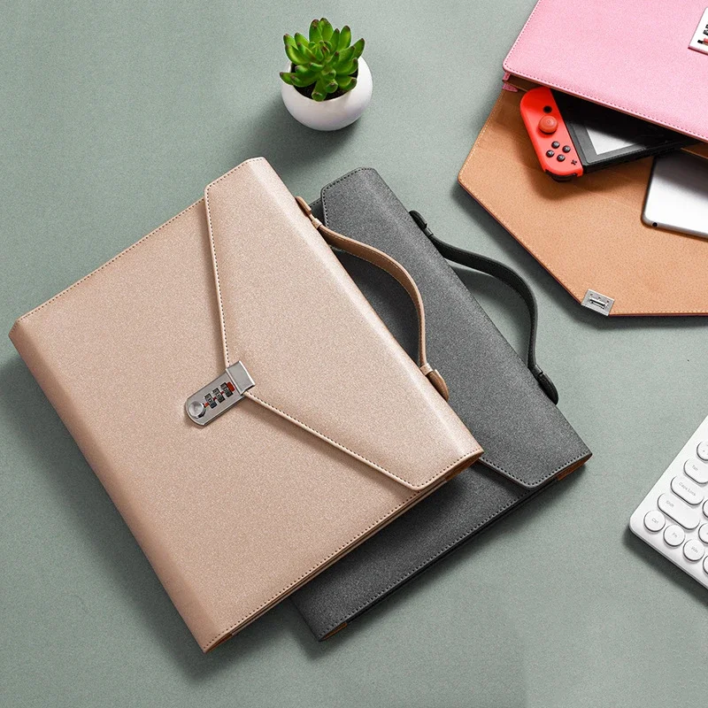 Lawaia-Bolsa de almacenamiento de documentos importantes con bloqueo de contraseña para hombre, impermeable, organizador de paquetes de archivos, bolsas de documentos de seguridad - imagen 2