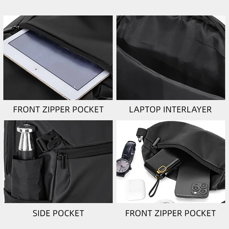 Mochila de viaje para escalada con bolsa de pecho desmontable, mochila grande para acampar al aire libre, senderismo, estudiante, ciclismo, fin de semana - imagen 5