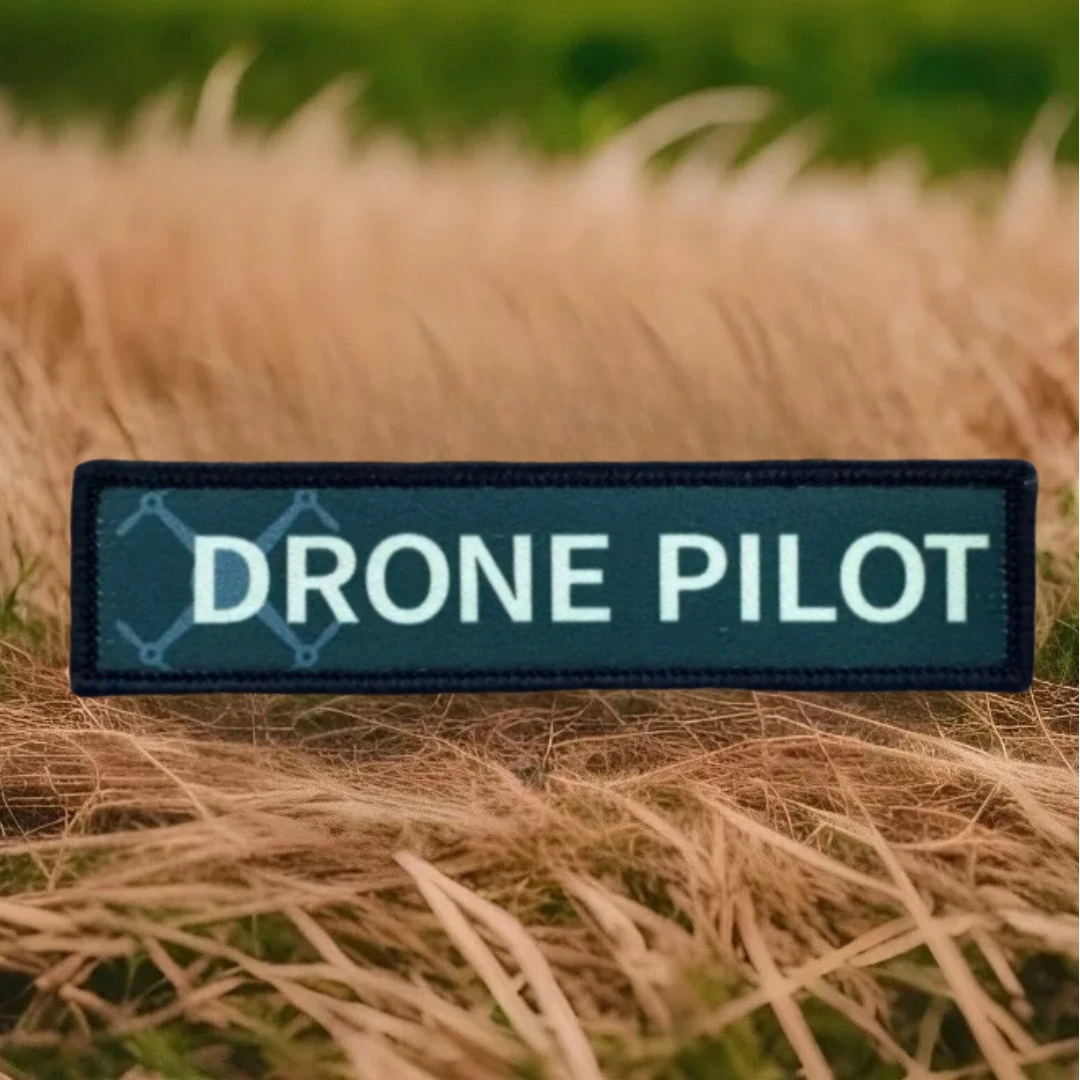 Parches de gancho y bucle impresos de tira larga DRONE PILOT para ropa, brazalete táctico militar del ejército, pegatina de embalaje trasero para exteriores - imagen 4