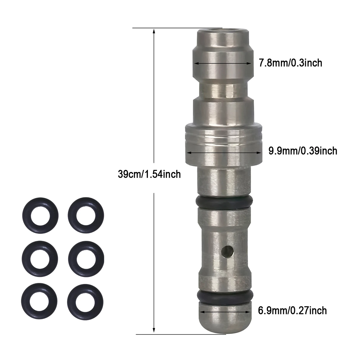 Válvula adaptadora de carga rápida con sonda de llenado inox - imagen 2
