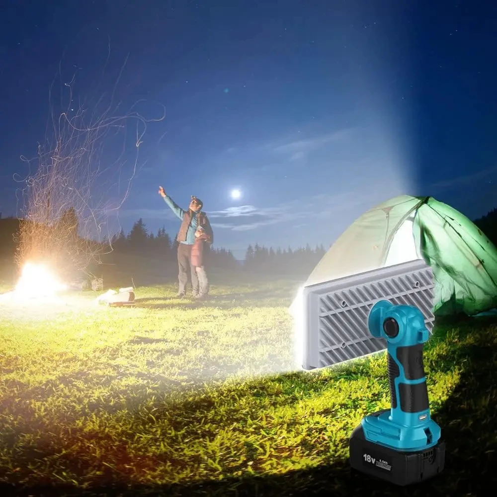 Luz LED de trabajo USB iluminación de emergencia para exteriores para Makita 18V batería de iones de litio inalámbrica linterna portátil lámpara de foco - imagen 5