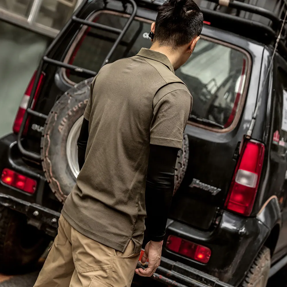 Emersongear-Polos tácticos Mayfly con etiqueta azul, camiseta de senderismo, camisetas de manga corta, camiseta de caza, informal, Camping, urbano, RG - imagen 4