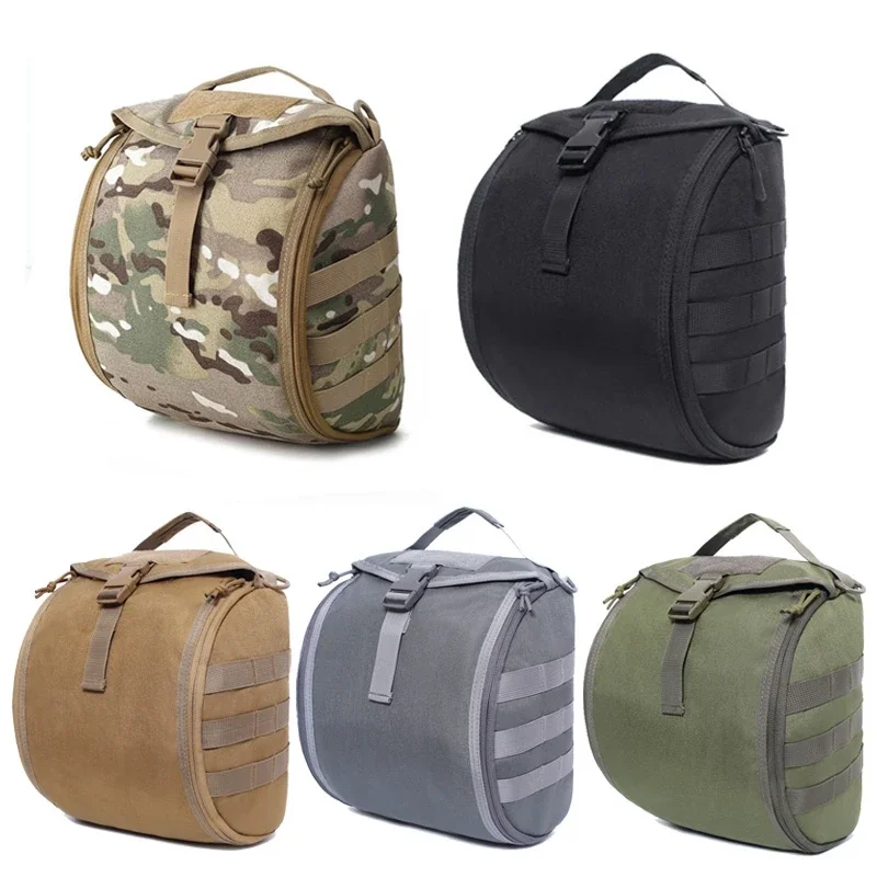 Bolsa para casco táctica MOLLE, bolsa para casco de concha, estuche de almacenamiento acolchado y forrado de lana para cascos de motocicleta y bicicleta - imagen 2